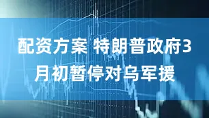 配资方案 特朗普政府3月初暂停对乌军援