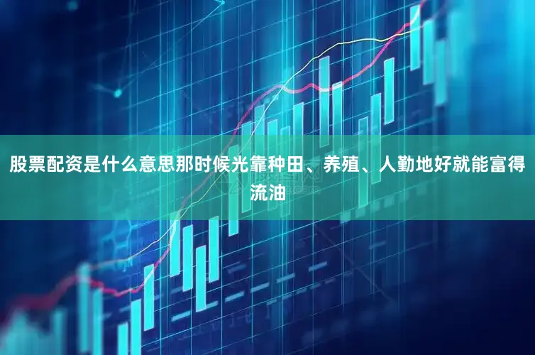 股票配资是什么意思那时候光靠种田、养殖、人勤地好就能富得流油